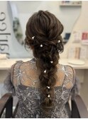 あみおろし へアセット ヘアメイク 前髪 お呼ばれ 結婚式 表参道