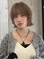 ミース(MIES)&nbsp;ボブ／ベージュ／レイヤーボブ／ボブウルフ／担当者平井
