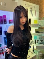 ボーイミーツガール(boy meets girl) 透明感たっぷりラベンダーグレージュ◎韓国風ロングレイヤー♪