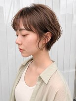 トリッカ 銀座(tricca)&nbsp;ショートボブ/ニュアンスパーマ/ミルクティーベージュ/耳掛け