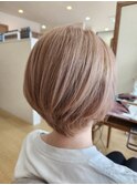 ミルクティベージュ×ショートレイヤー