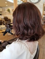 ルークス 中央林間(LOOOKS)&nbsp;ボブと無造作ウェーブとピンクパープル