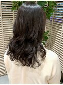 30代40代 人気髪型ミディアム コテ巻き風デジタルパーマ