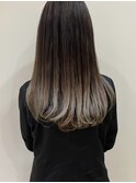 20代30代ダブルカラーブリーチ立体感グラデーション透明感