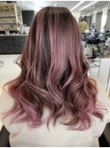 pink バレイヤージュ