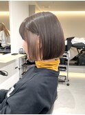 切りっぱなしボブインナーカラーミニボブ