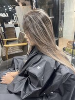 ラフ(LAFF)&nbsp;#バレイヤージュ#グレージュカラー#ボブウルフ#ココアベージュ