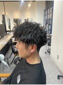 メンズパーマ__刈り上げ__ソフトスパイラル__波巻き__TEN TEN