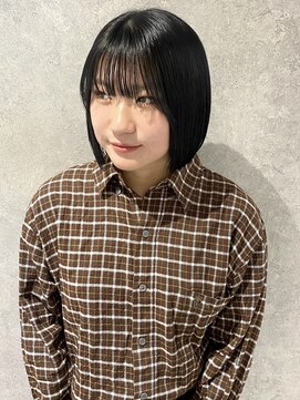 ラミエバイメルト 下北沢(lamie by melt) 花田/イメチェン/似合わせカット/フルバング/ミニボブ/黒髪