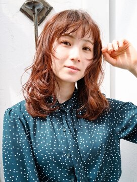 ロンドアンメゾン 原宿(Lond un Maison.) ブリーチなしチェリーブラウン髪質改善イルミナカラー前髪/原宿