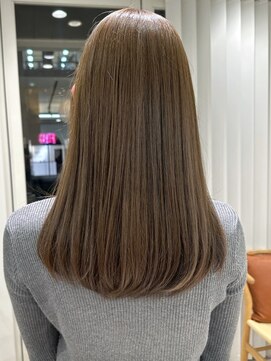 ガーデンヨコハマ(GARDEN YOKOHAMA) オリーブベージュブリーチなしWカラー透明感ロングイメチェン