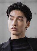 センターパートニュアンスパーマワンカールパーマ韓国コンマヘア