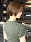 小顔 丸みショートボブ