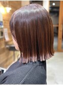 髪質改善ニュアンスカラーココアベージュタッセルボブ
