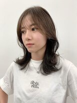 小顔に見せるワンホン＆韓国ヘア/顔周りレイヤーカット