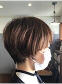 【光の森】#20代#30代#40代　ショート　ミルキーベージュカラー