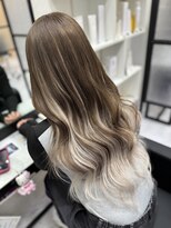 ラムシェール(LamChele)&nbsp;【lamchele】ミルクティーグレージュ×ホワイトエクステ