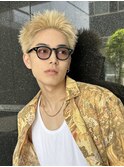 心斎橋スパイキーパーマビジネスヘアフェザーショートパーマ緩め