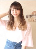 美髪♪グラデーションカラー×ゆるふわ巻き