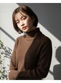 ボブヘア/秋ブラウン