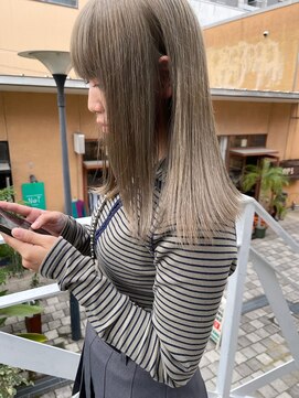 ミント(mint) ハイトーン透明感オリーブ!ブリーチカラー!