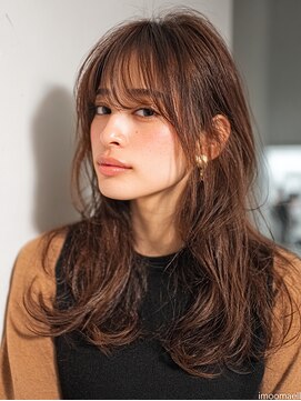 ダル 渋谷/表参道(DAL.) 顔周りカットハッシュカットダークブラウンワンホンレイヤー韓国