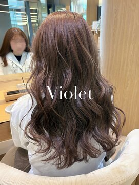 バイオレット 表参道店(Violet) ブリーチなしダブルカラー赤みなしオリーブベージュID-13