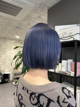 ヘアーディア みどり店(Hair...DiA) ミニボブ×ネイビーブルー