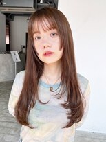 シオン(shion)&nbsp;くすみベージュ透明感カラーウルフレイヤーロング秋色_ba537281