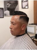 サイドパートスキンフェードカットシェービング吉祥寺理容室