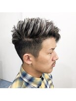 エルマーク(L-MARK) 外国人風刈り上げ×ホワイトメッシュ