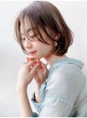ほつれ前髪で愛されボブ/モテ髪/ナチュラルボブ/30代/40代/50代