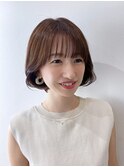 艶感UPピンクベージュショート