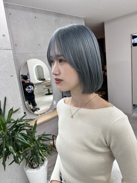 サンド 鹿児島中央(sand) @sei___sandインナーカラー/ボブ/ハイトーン/鹿児島中央駅