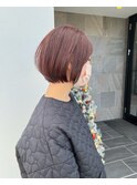 ディープピンクのショートボブ