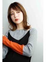 ネル 千早 香椎(nell.)&nbsp;★美髪こなれミディ外ハネボブ前髪艶感ボブウルフ