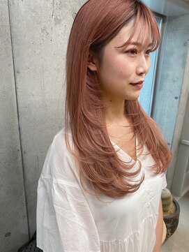 エウペ 渋谷(WEUPE) 斜めバング/グレージュカラー/デザインカラー/シルキーベージュ