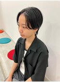 30代40代ダークアッシュ黒髪ボブウルフネビージュ小顔