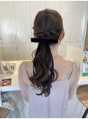 ローポニーヘアセット