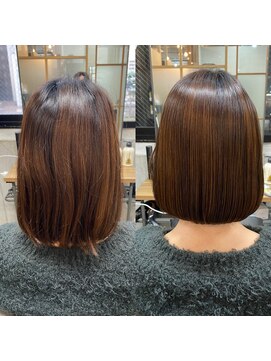 カノア(KANOA) 似合わせカットバッサリボブ酸性ストレート髪質改善
