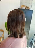 大人ボブ大人ショートボブミニボブ前髪なしオリーブグレージュ