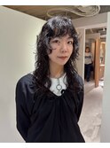 黒髪パーマ