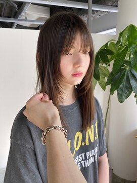 ナヌーク ダイカンヤマ(nanuk daikanyama) 髪柔レイヤーカット、透け髪ベージュカラー