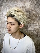 イエローコーン 金沢文庫店(YELLOW CORN)&nbsp;IWGP窪塚洋介風かきあげヘア[オールバック/ツイストパーマ]