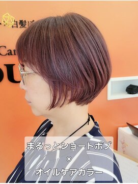 トウカ 南流山店(TOUKA) まるっとショートボブ×白髪ぼかしRJナノオイルケアカラー