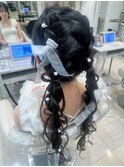 リボン編みおろしツイン