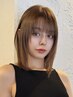 [外間指名]カット+カラー[銀座顔まわりレイヤー切りっぱなし外ハネ大人ボブ］