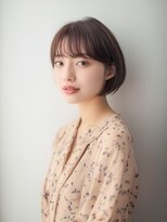 アーダーヘアサロン 武生店(ADER HAIR SALON)&nbsp;ナチュラルミニボブ×シースルーバング