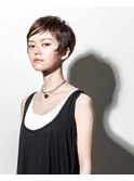ベビー風バングのミニマムショート