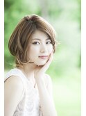 小顔効果抜群の『ひし形ボブ』